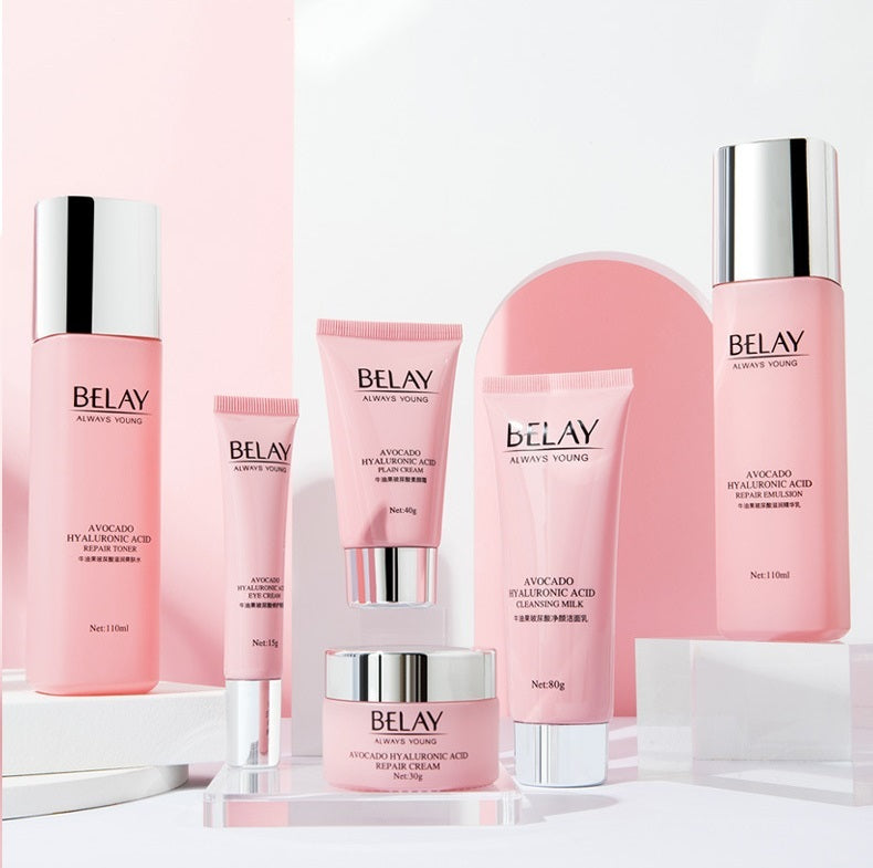 Bella Bliss Cosmetics Facial Care Cosmetics Set in pink packaging for refreshing skincare routine