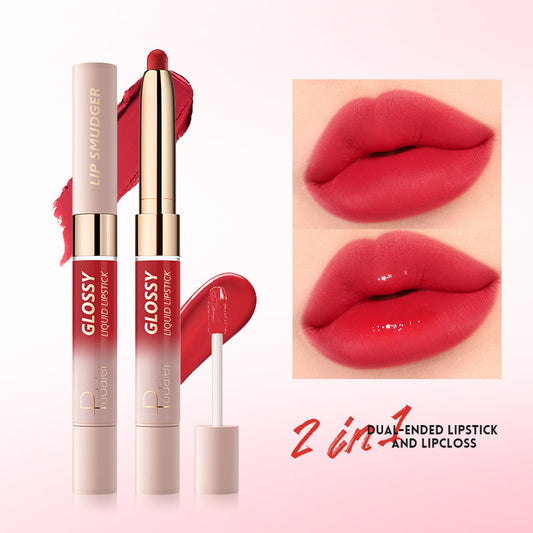 10-color Double-headed Mouth Red Color Matte Finish Lip Gloss