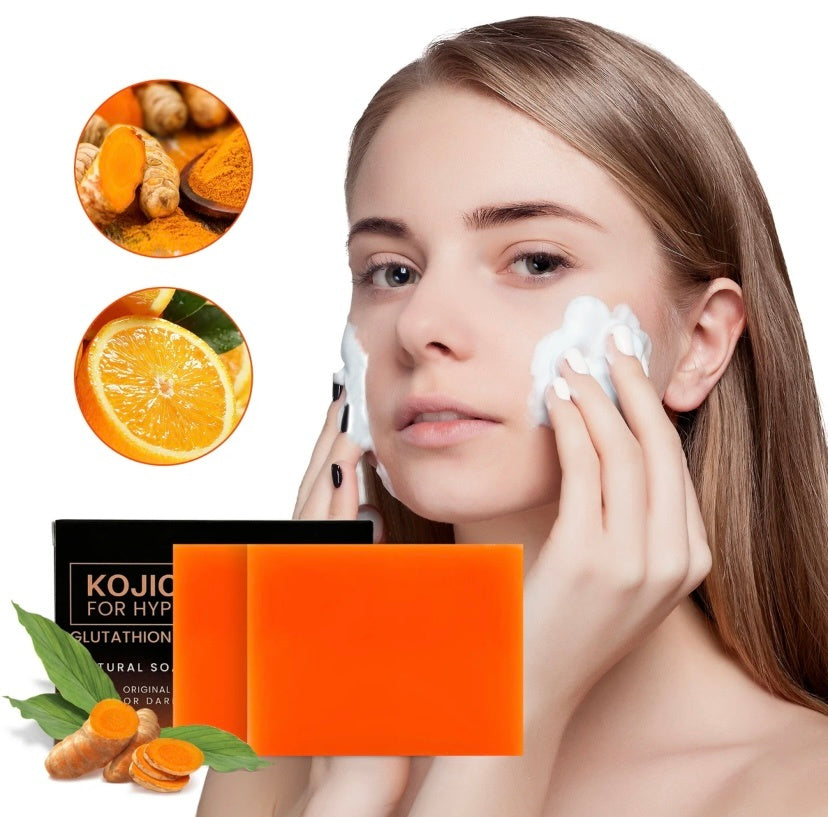 Bella Bliss Organic Turmeric Soap Bar for Face, enriched with natural ingredients for radiant skin