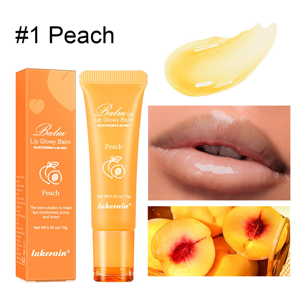 Bella Bliss Cosmetics Peach Lip Glowy Balm, a moisturizing lip gloss for women with a shiny finish