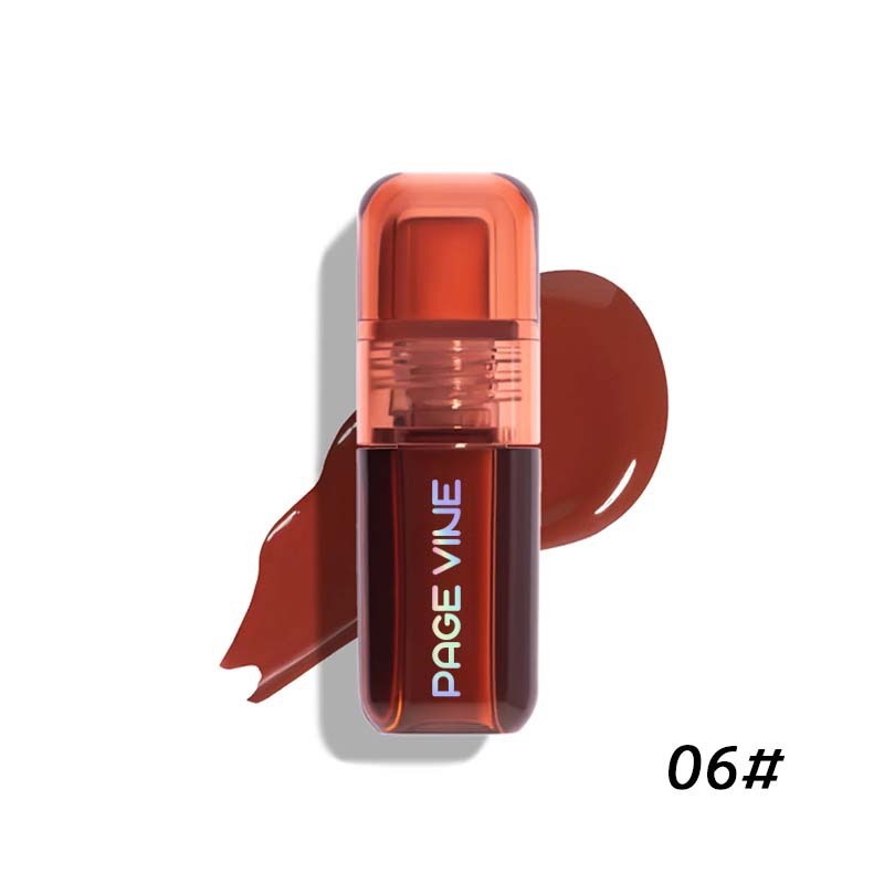 Bella Bliss Cosmetics liquid blush and highlight in a sleek orange bottle with deep red blush swatch
