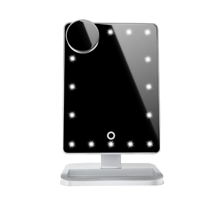 Bella Bliss Cosmetics touch screen makeup mirror with lights for precise makeup application and grooming