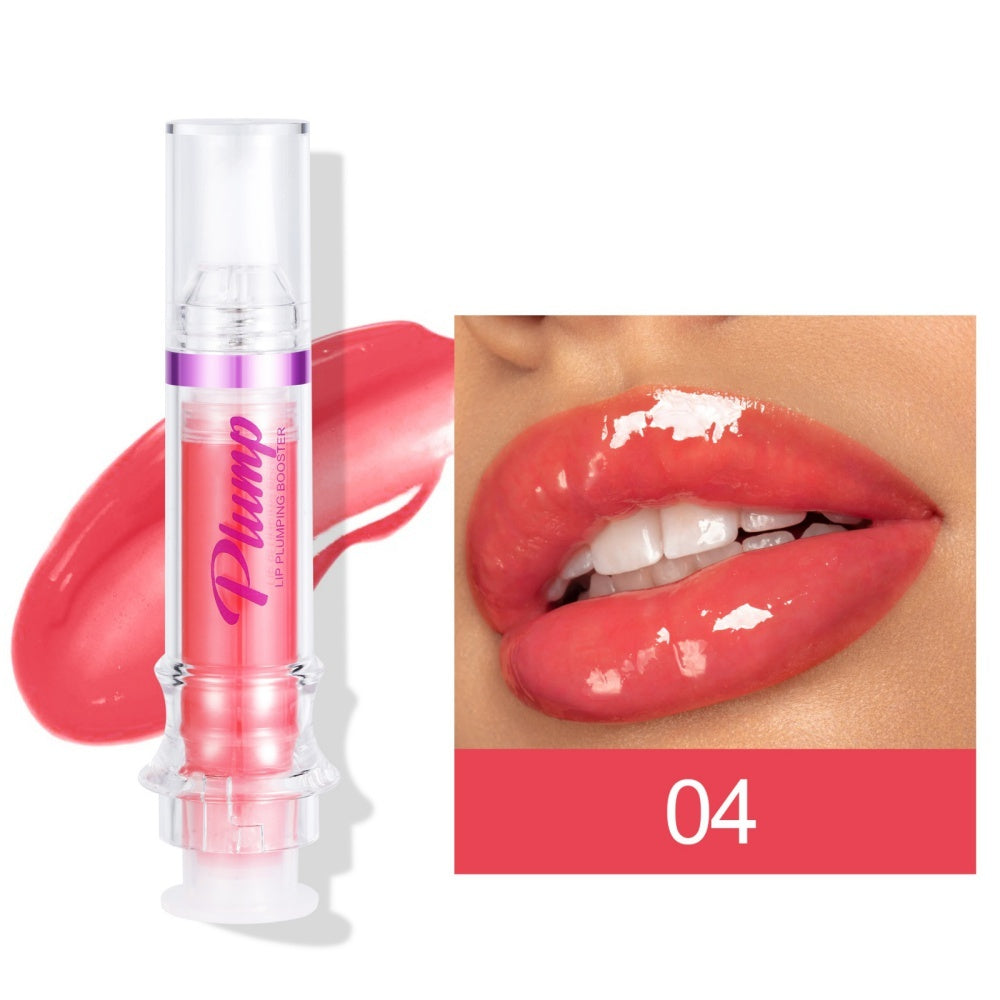 Bella Bliss Cosmetics plumping liquid lipstick in shade 04, showcasing glossy finish and full lips